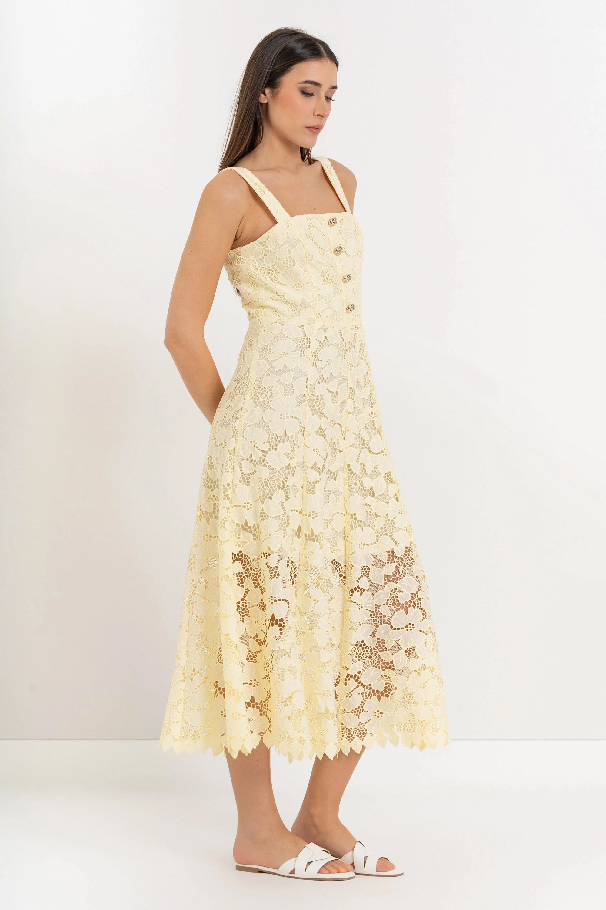 Abito midi con pizzo - Abito LENARELX - Image 5