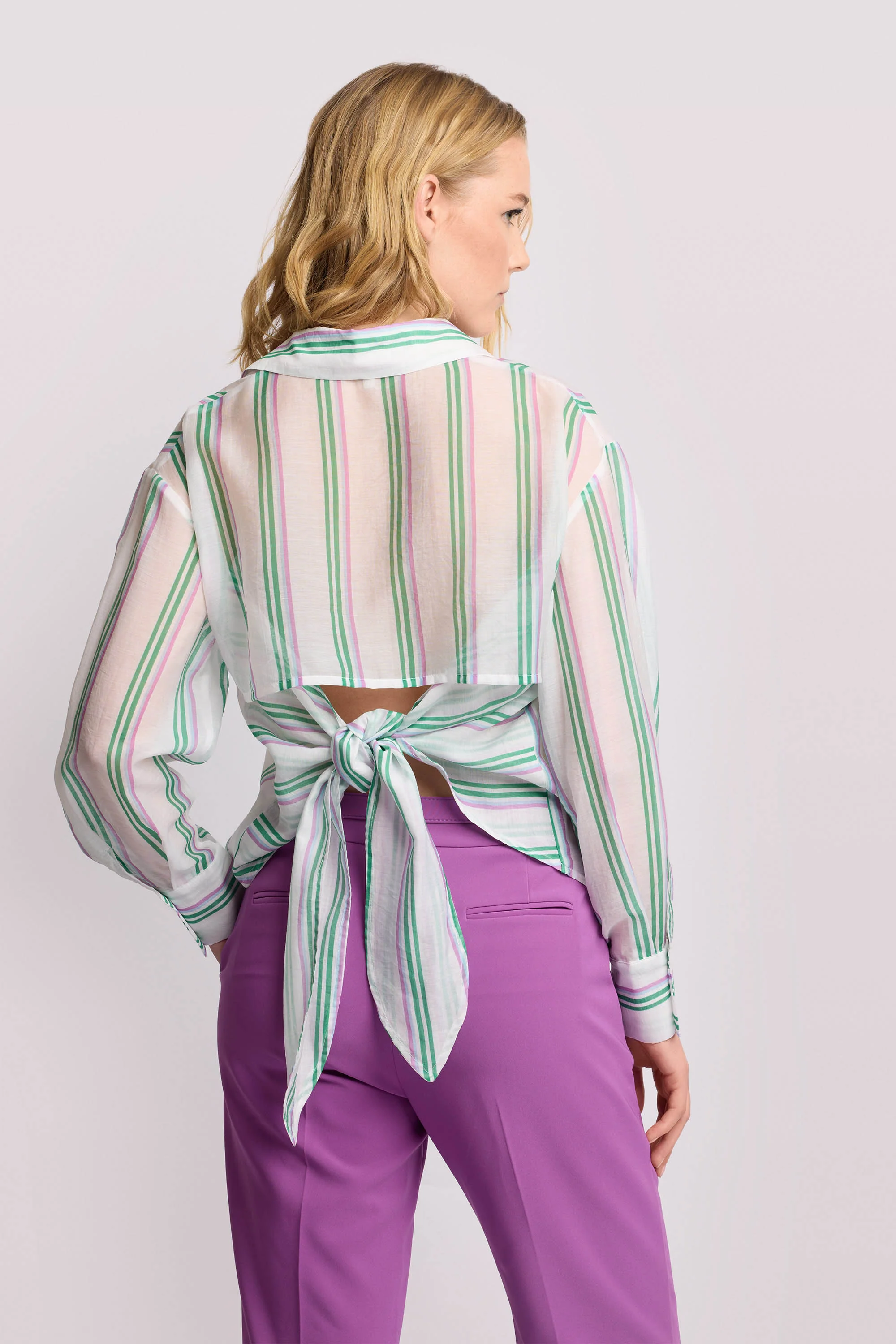 Camicia a righe con nodo - Camicia CIDALA - Image 3