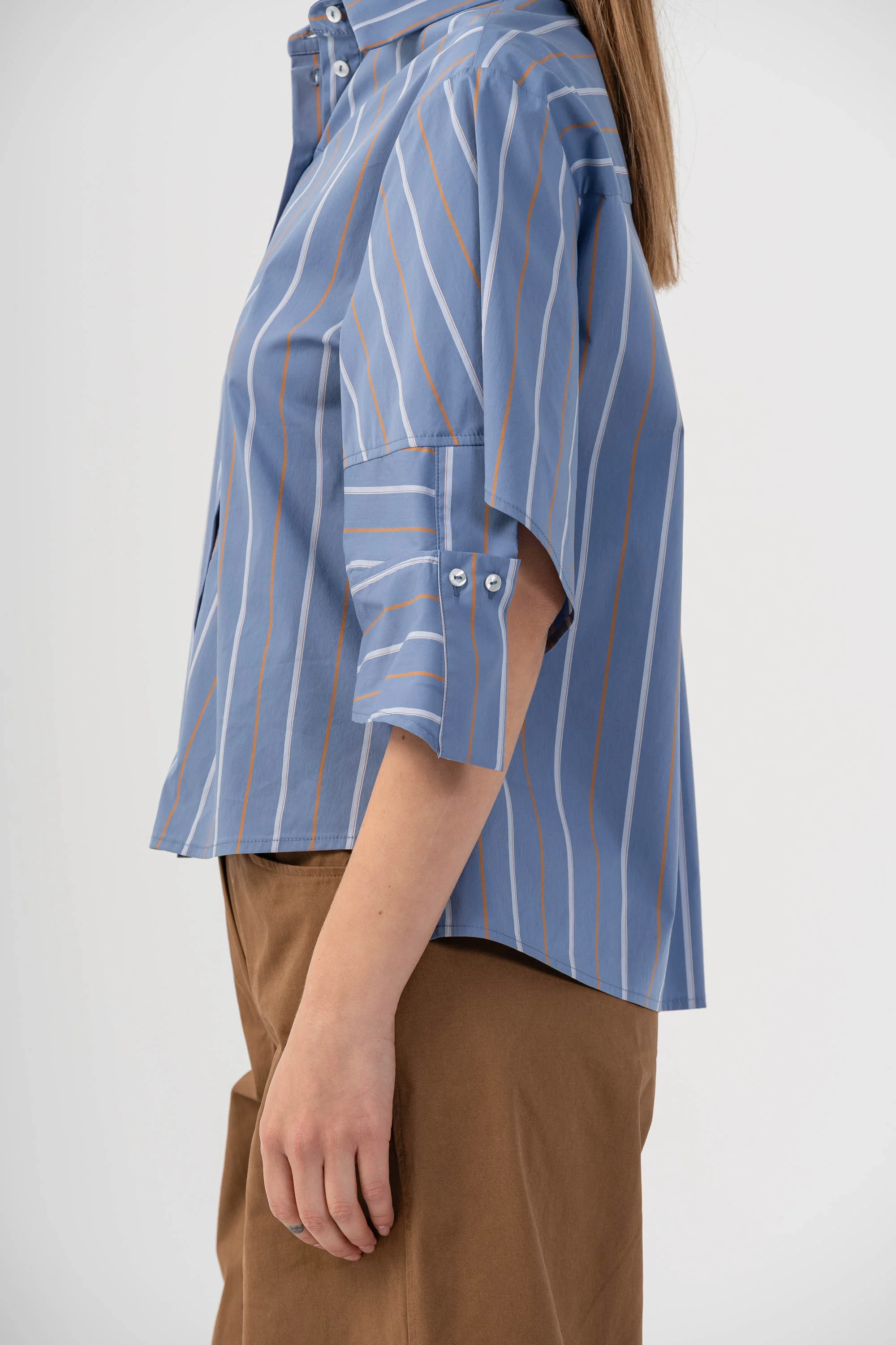 Camicia a righe strutturata - CAMICIA A RIGHE CHICX - Image 3