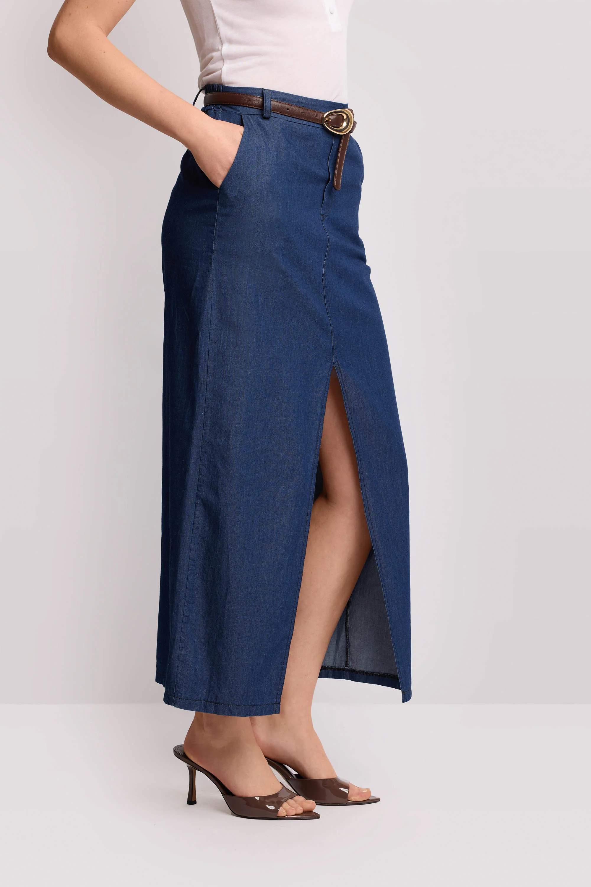 Gonna lunga in denim di cotone - Gonna HANDREJ - Image 4