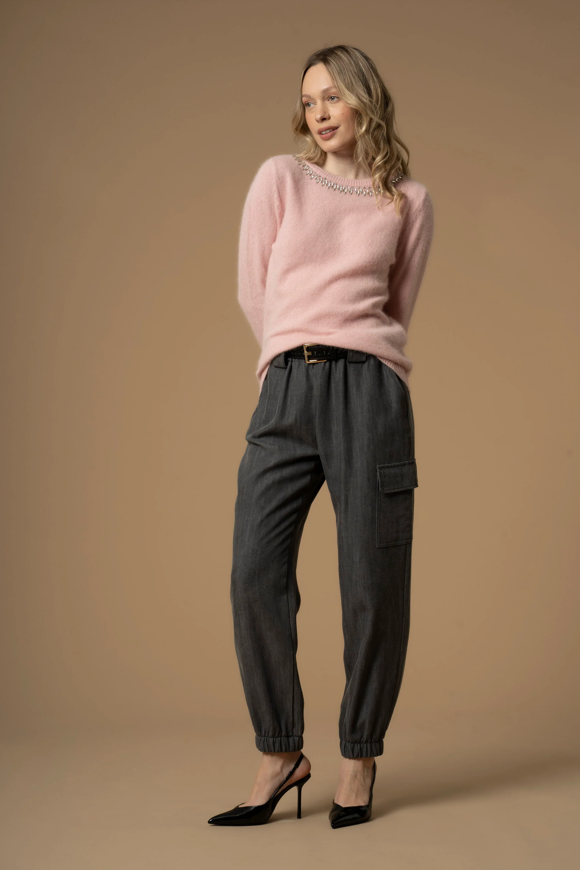 Maglia con collier in pietre - Maglia M/L Con Applicazione Baylees - Image 7