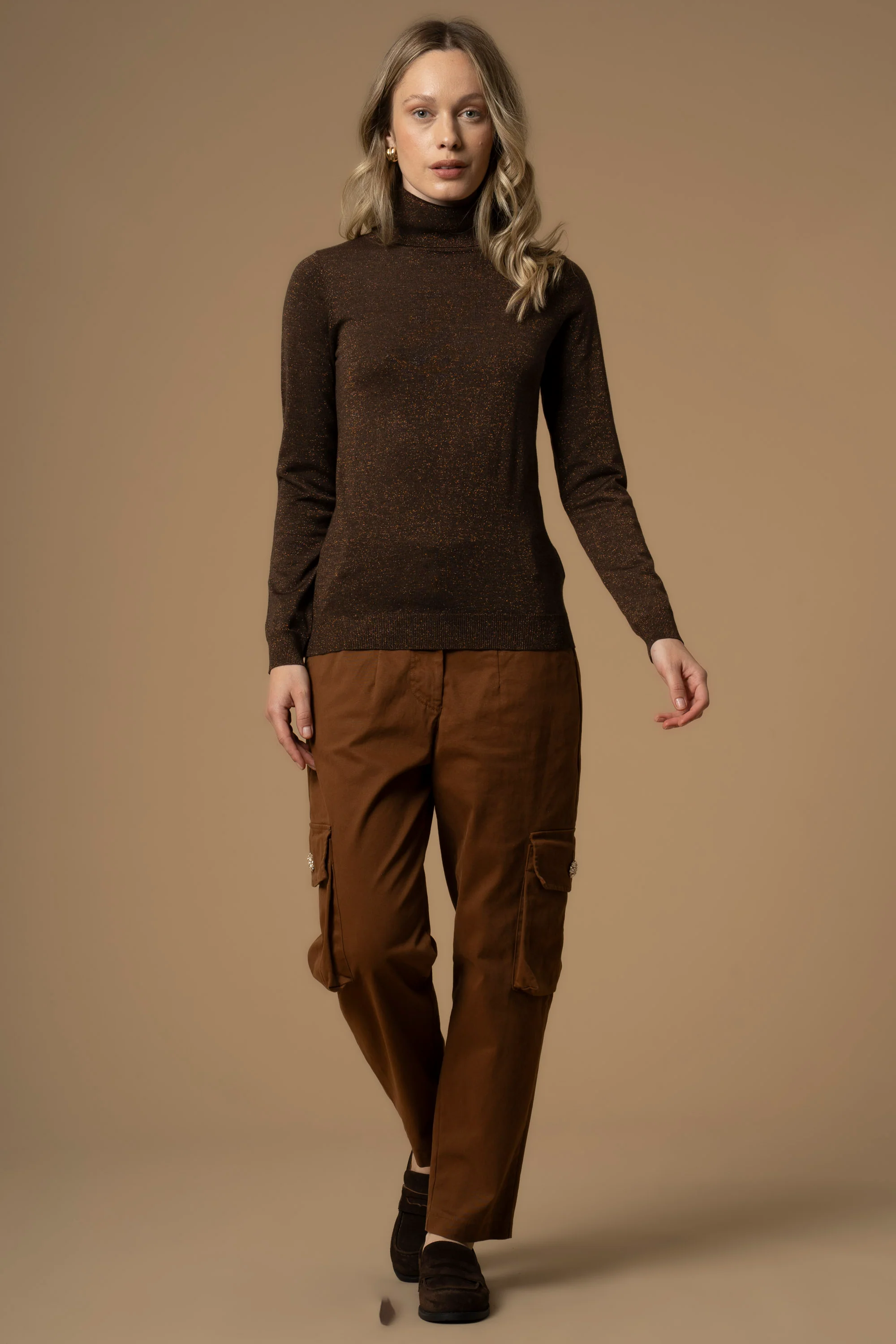 Maglia a collo alto in lurex - Maglia M/L Mauricia - Image 2