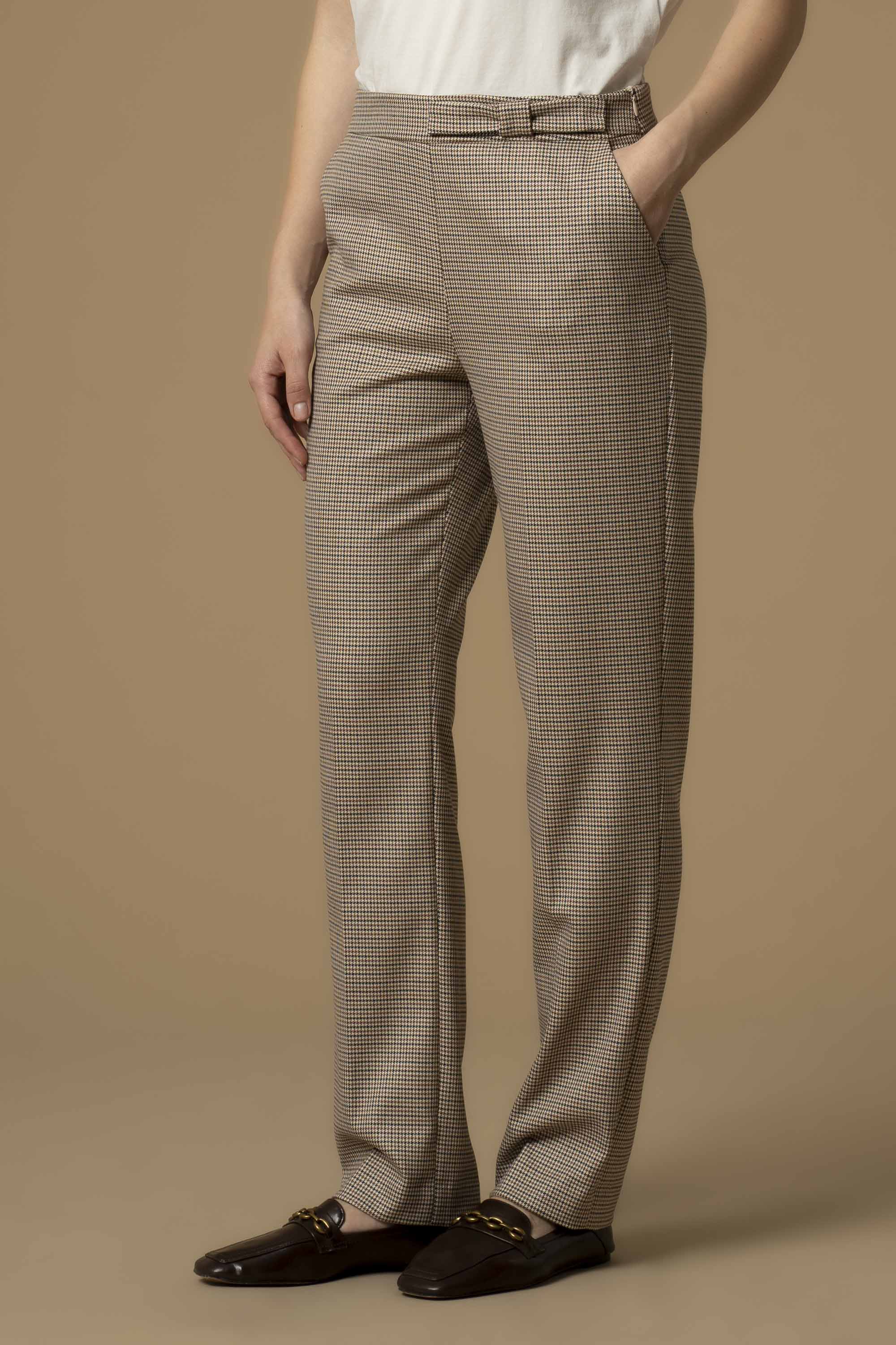 Pantaloni in pied de poule con piega - Pantaloni Jelmino - Image 2