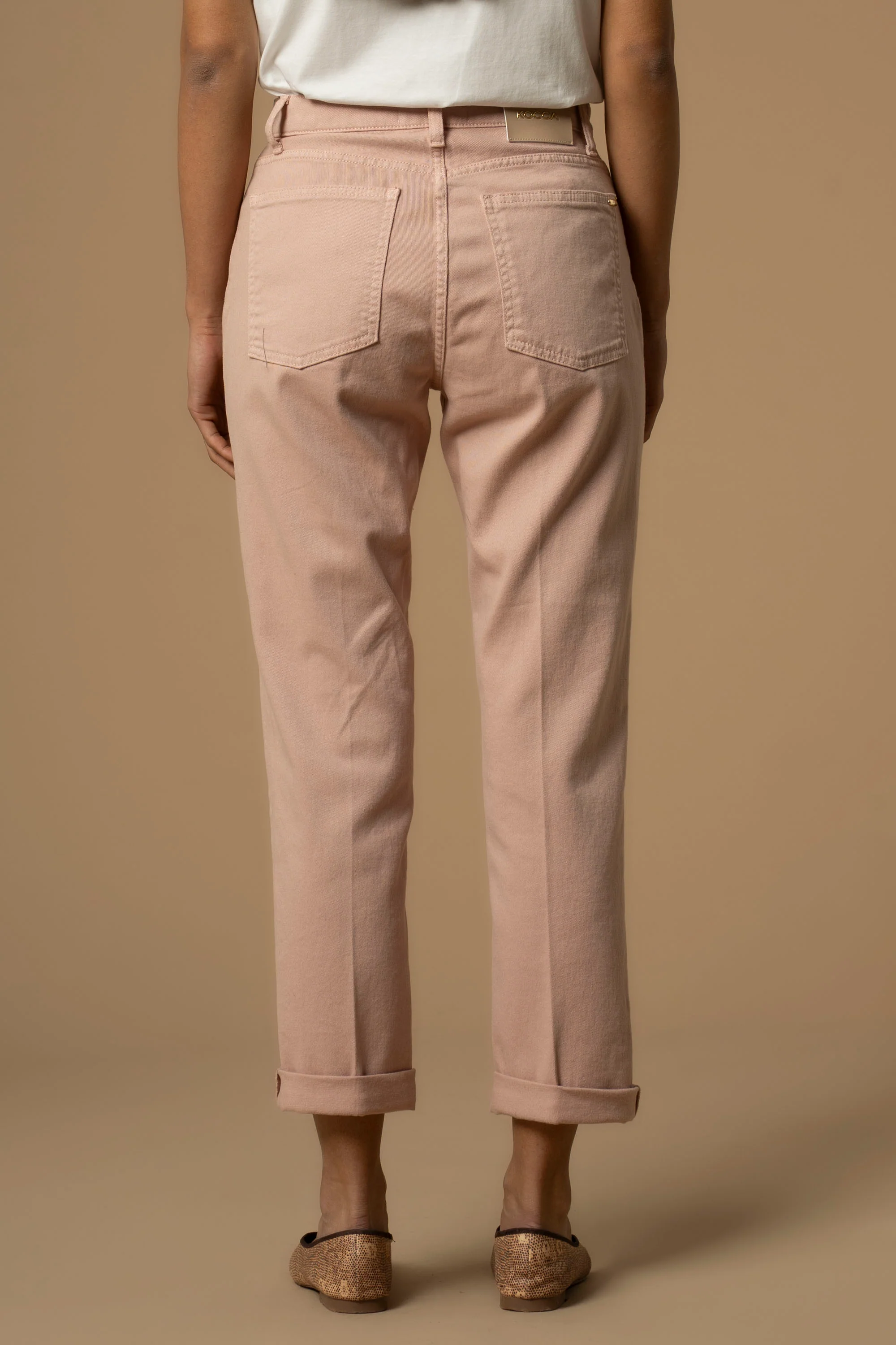Pantaloni con piega e risvolto - Pantaloni Color Grant - Image 4